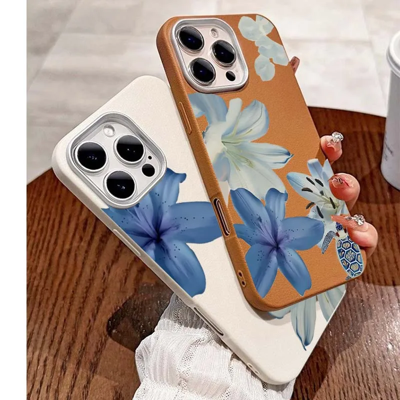 Elegant Blue Lily Fashion Patt - đánh giá và giá Xiaomi Redmi Note 14